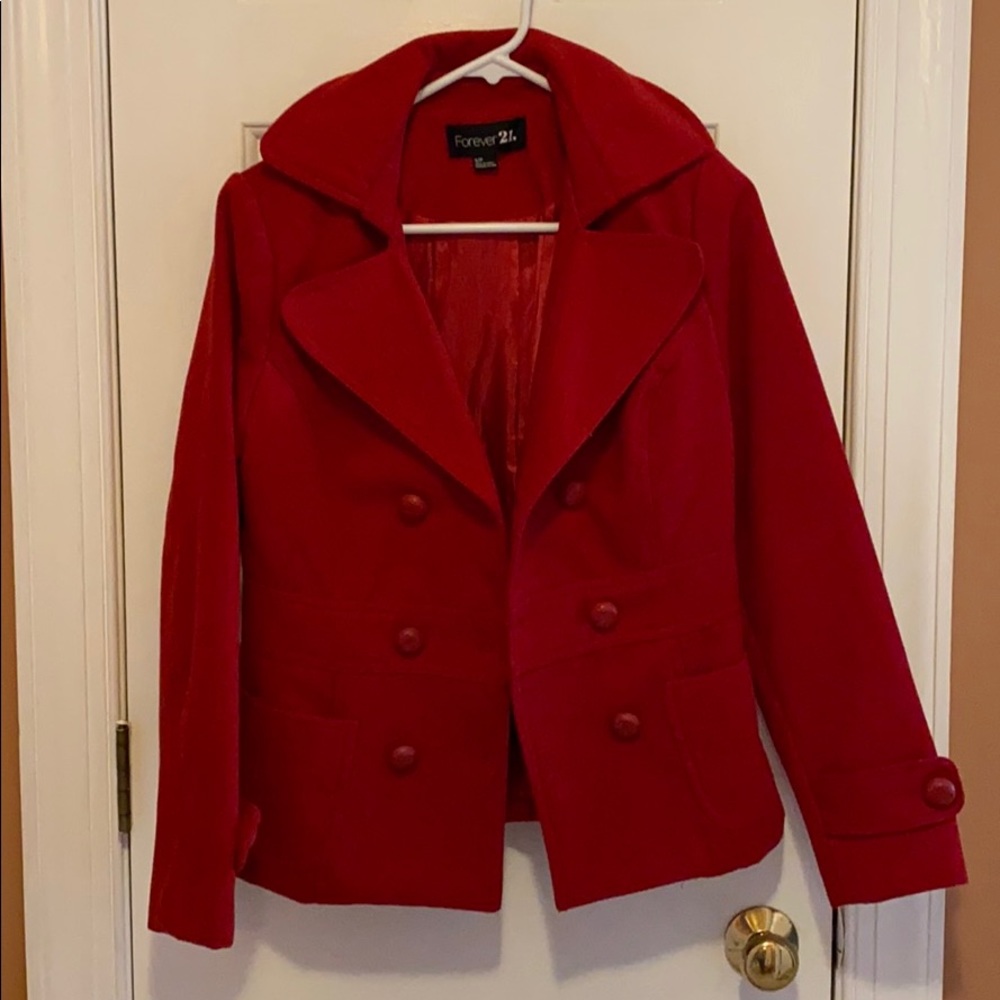 Red Pea Coat